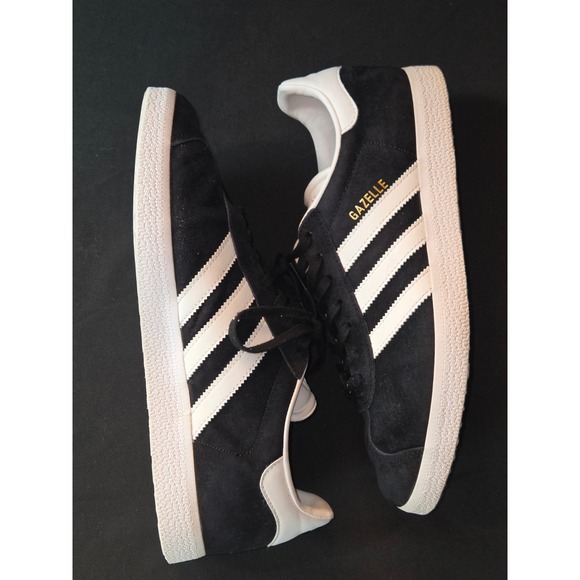 adidas Other - Adidas Gazelle Black Suede White Stripes Men's Sneakers Shoes BA9595 Size 10